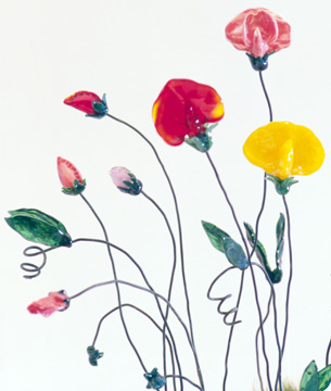 "sweet-pea" glass tiara by artist Vivienne Bell 